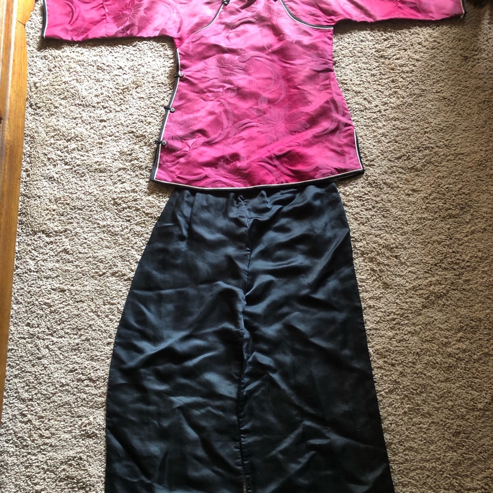 Elegant Pink and Black Women's Blouse